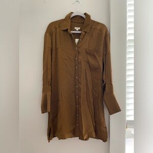 Anthropologie pilcro copper Button-Up Shirt Dress